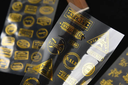PET Gold Sticker Sheet