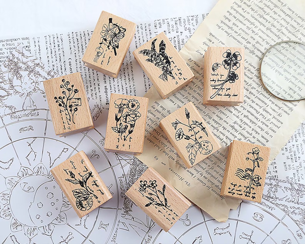 Wooden Flower Stamps 