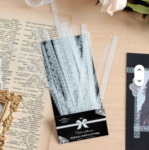 PET Lace Strip Stickers  